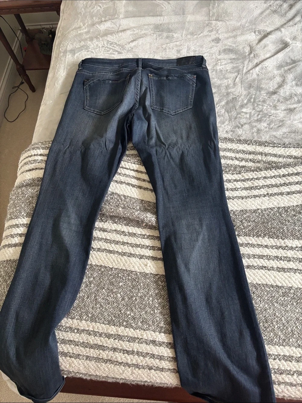 Buckle Dark Blue Flare Jeans